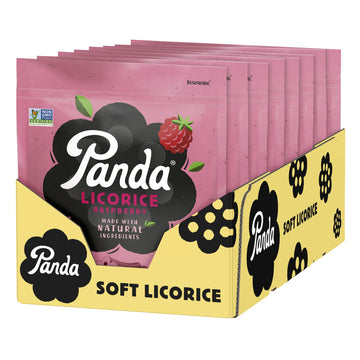 Panda  | Natural Soft Raspberry Licorice | Licorice Candy Made with Natural Colors and Flavors | Non-GMO Project verified | Vega