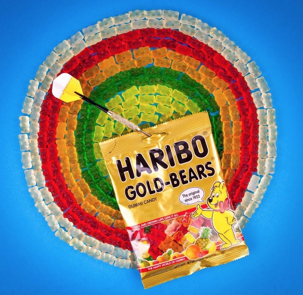Haribo Gummi Candy, Original Goldbears, 3.4 Oz. Bag (Pack Of 12)