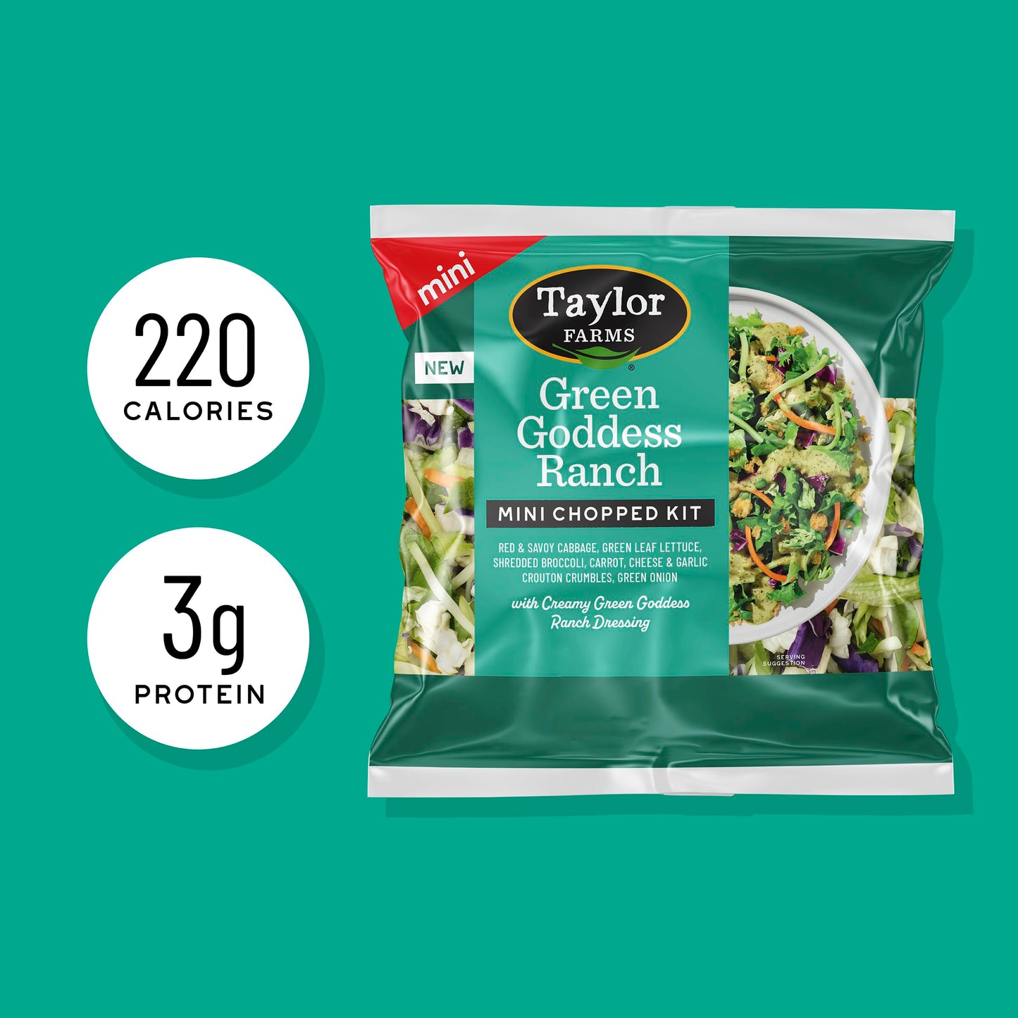 Taylor Farms Green Goddess Ranch Mini Chopped Salad Kit 4.55oz