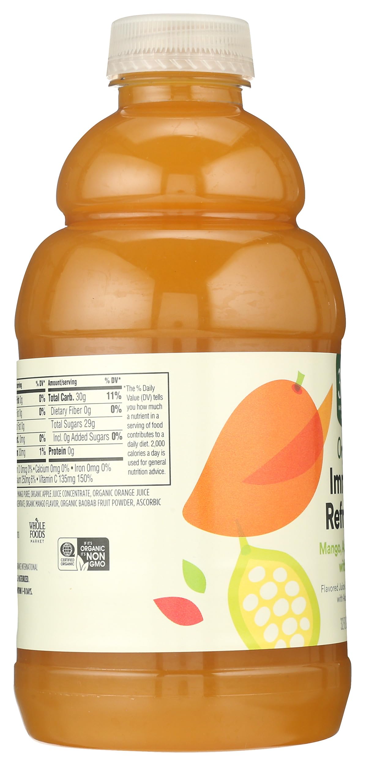 Whole Foods Market, Juice Mango Apple Orange Baobab Organic, 32 Fl Oz