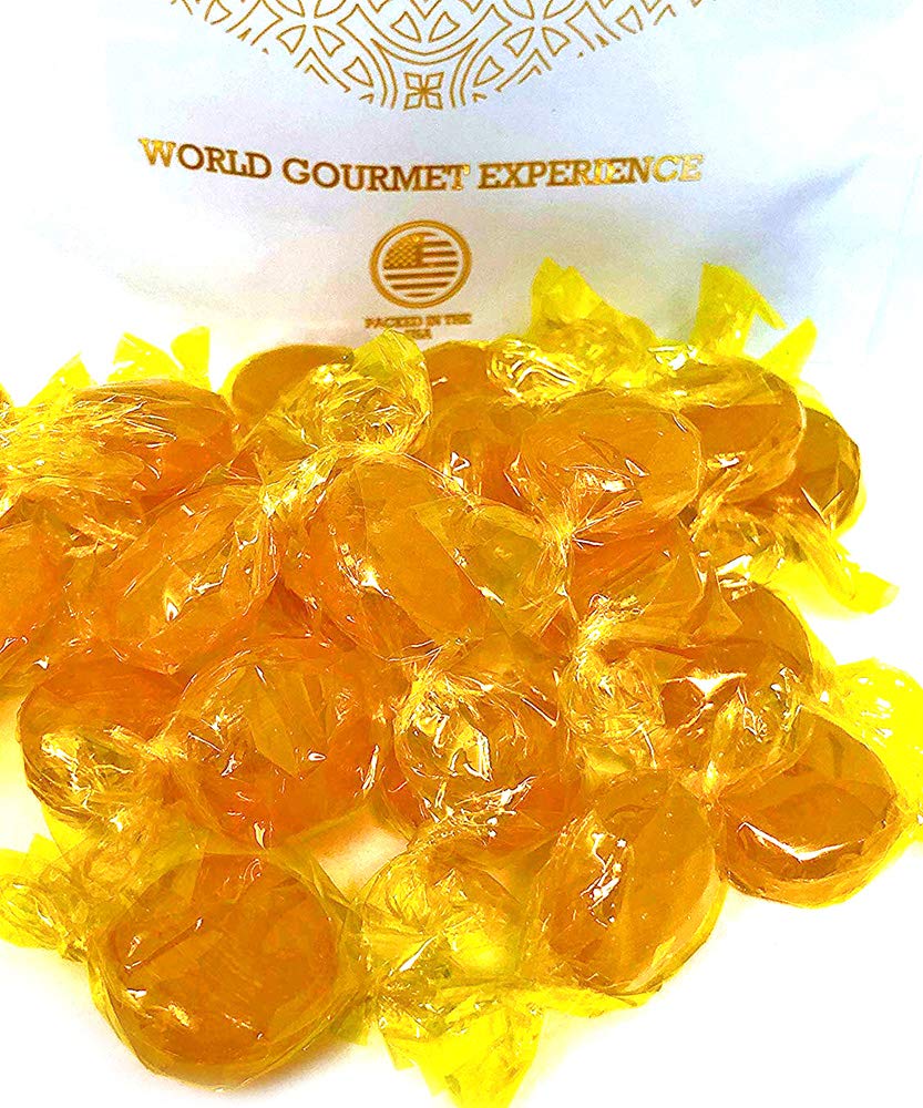 SweetGourmet Butterscotch Buttons Hard Candy | 1 Pound Bulk | Yellow