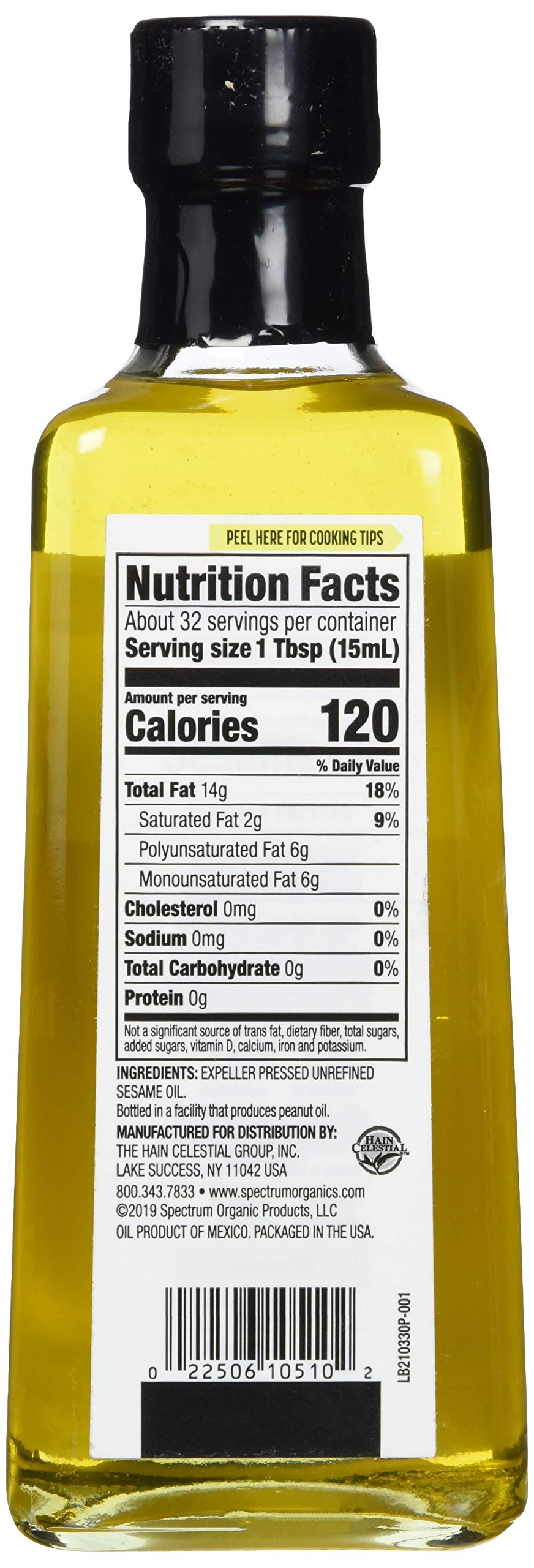 Spectrum Culinary Unrefined Sesame Oil, 16 Fl Oz