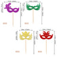 Rssta i Masquerade Masks Cupcake Toppers 36 Pack Glitter Multicolor Paper Model XM247