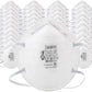 3M N95 Particulate Respirator 8200, 160/Case, Niosh Approved, Disposable, Sweeping, Sanding, Grinding, Sawing, Bagging, Dust, 8 Packs Of 20 Respirators