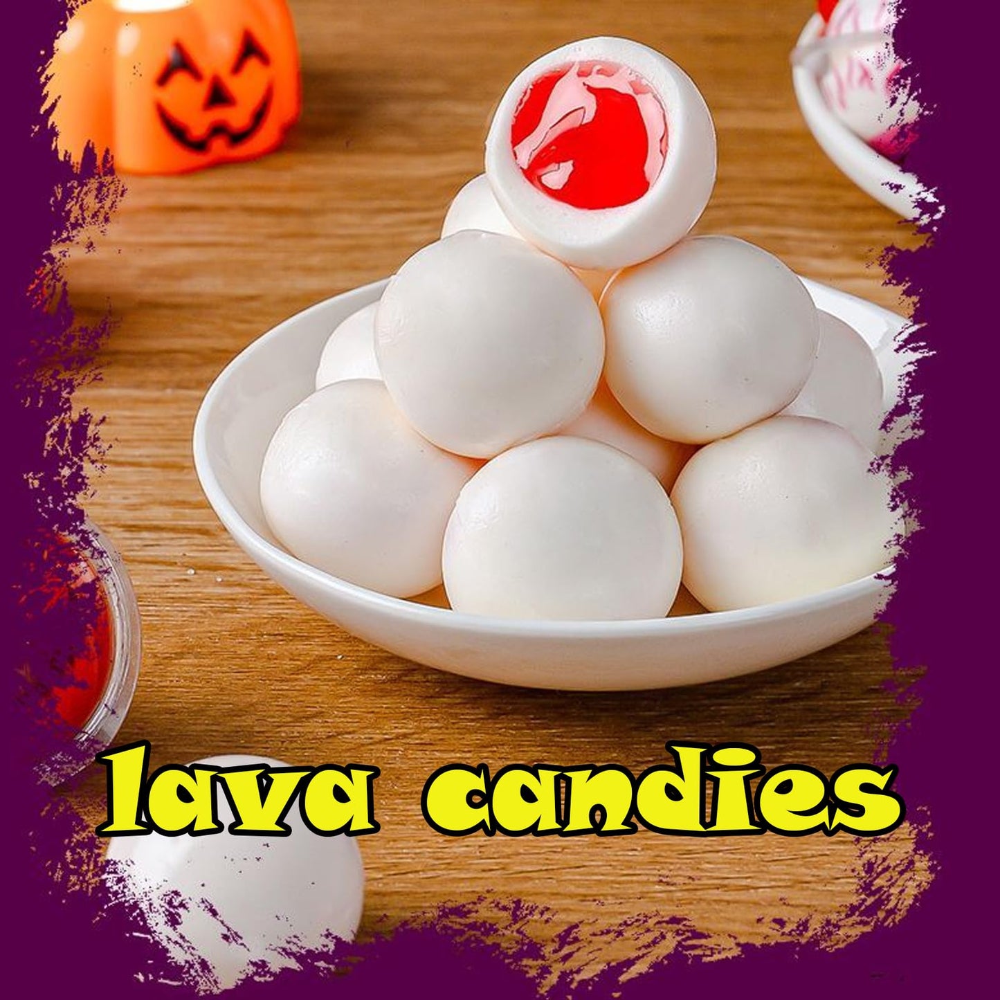 Kwolykim Gummy Pumpkin Candy, Small Size 3D Pumpkin Design Gummies Candy With Filling For Trick Or Treat Individually Wrapped Perfect For Halloween Parties Gift 30Pcs