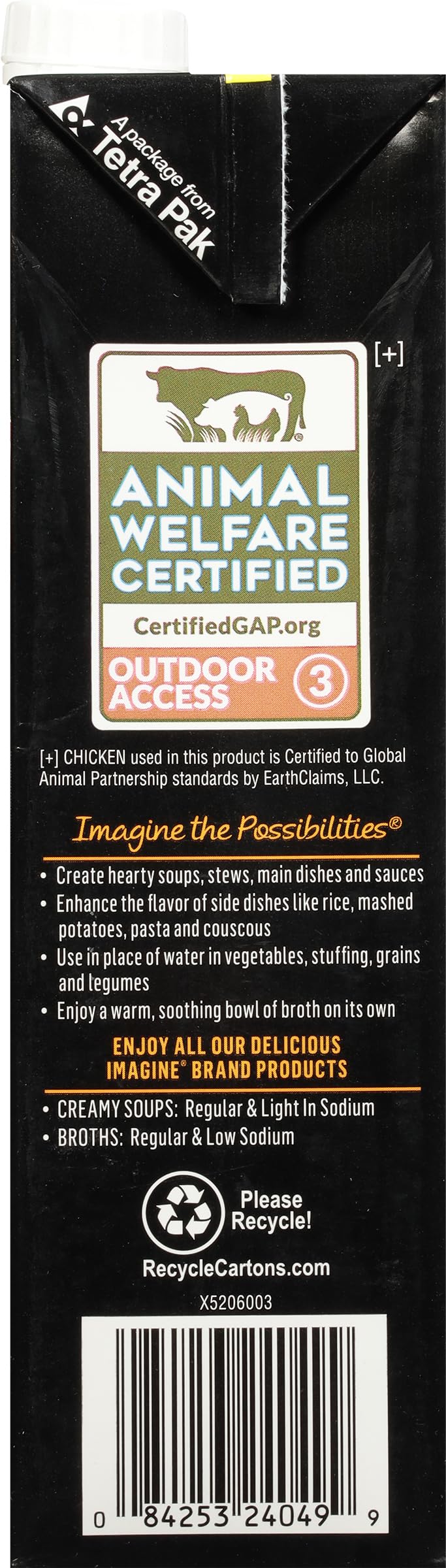 Imagine Organic Free Range Chicken Broth, 32 Fl Oz (Pack Of 6)
