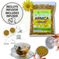 BEXPERTSUSA Arnica Flor Herbal Tea Loose Leaf 4 oz - Caffeine-Free, Non-GMO, Vegan, Wildcrafted from Mexico with Stainless Steel Infuser