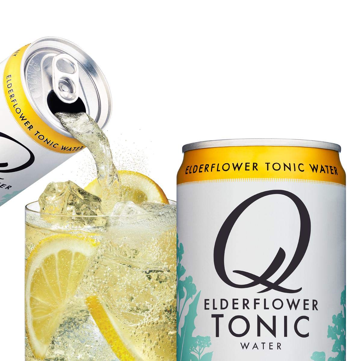 Q Tonic, Tonic Water, Elderflower, 75 Oz cans (Pack of 4)