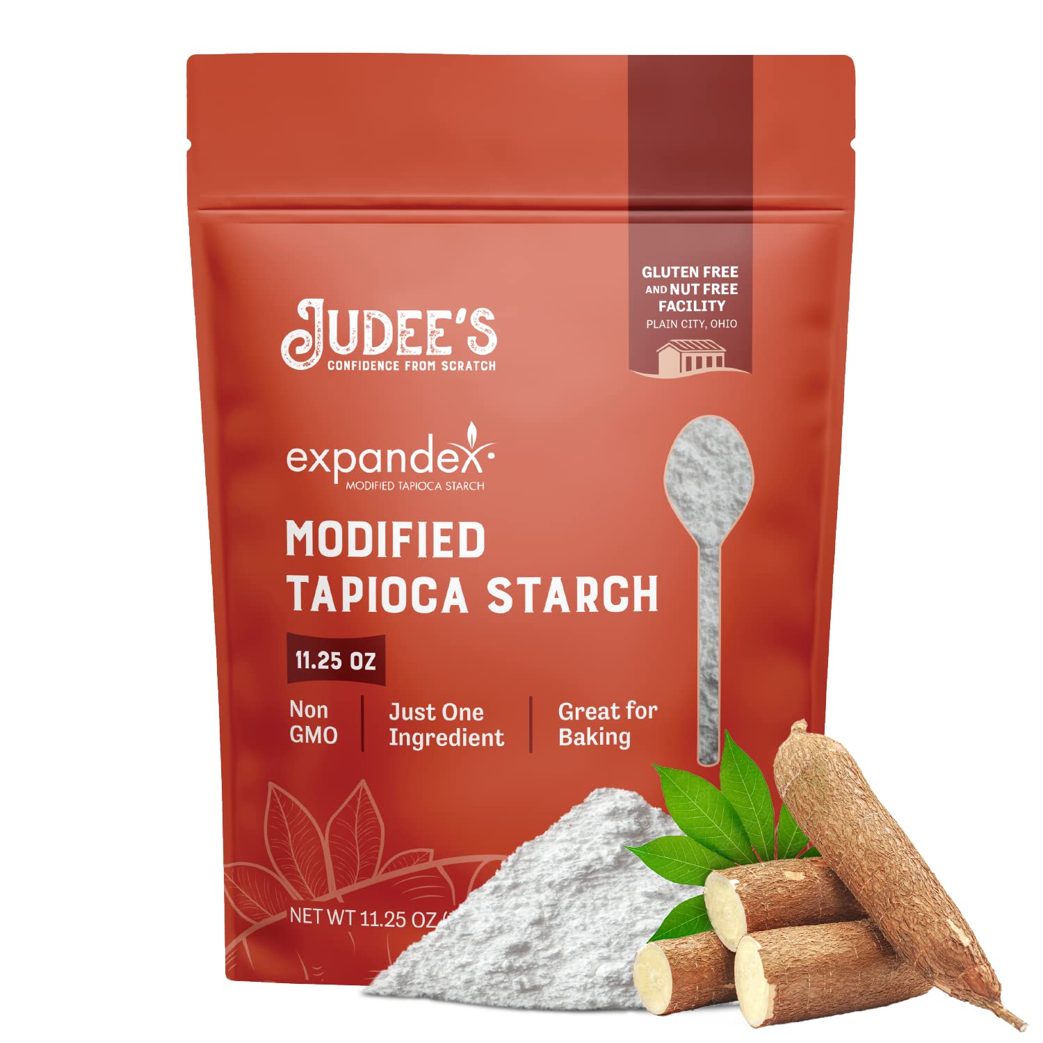 Judees Expandex Modified Tapioca Starch 11.25 Oz - 100% Non-Gmo, Gluten-Free & Nut-Free - Usa Packaged - Thickens And Enhances T