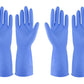 Rubber Gloves Dishwashing 2 Pairs For Kitchen,Cleaning Gloves For Household Reuseable.(Xl,Blue)