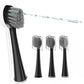 Replacement Brush Heads For ???????????????? ??????????-???????????? Flossing Toothbrush With Cover, Compact, 3 Count Black, Har