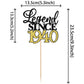 Rssta i Cake Topper, 85th Birthday, Glitter, Black Gold