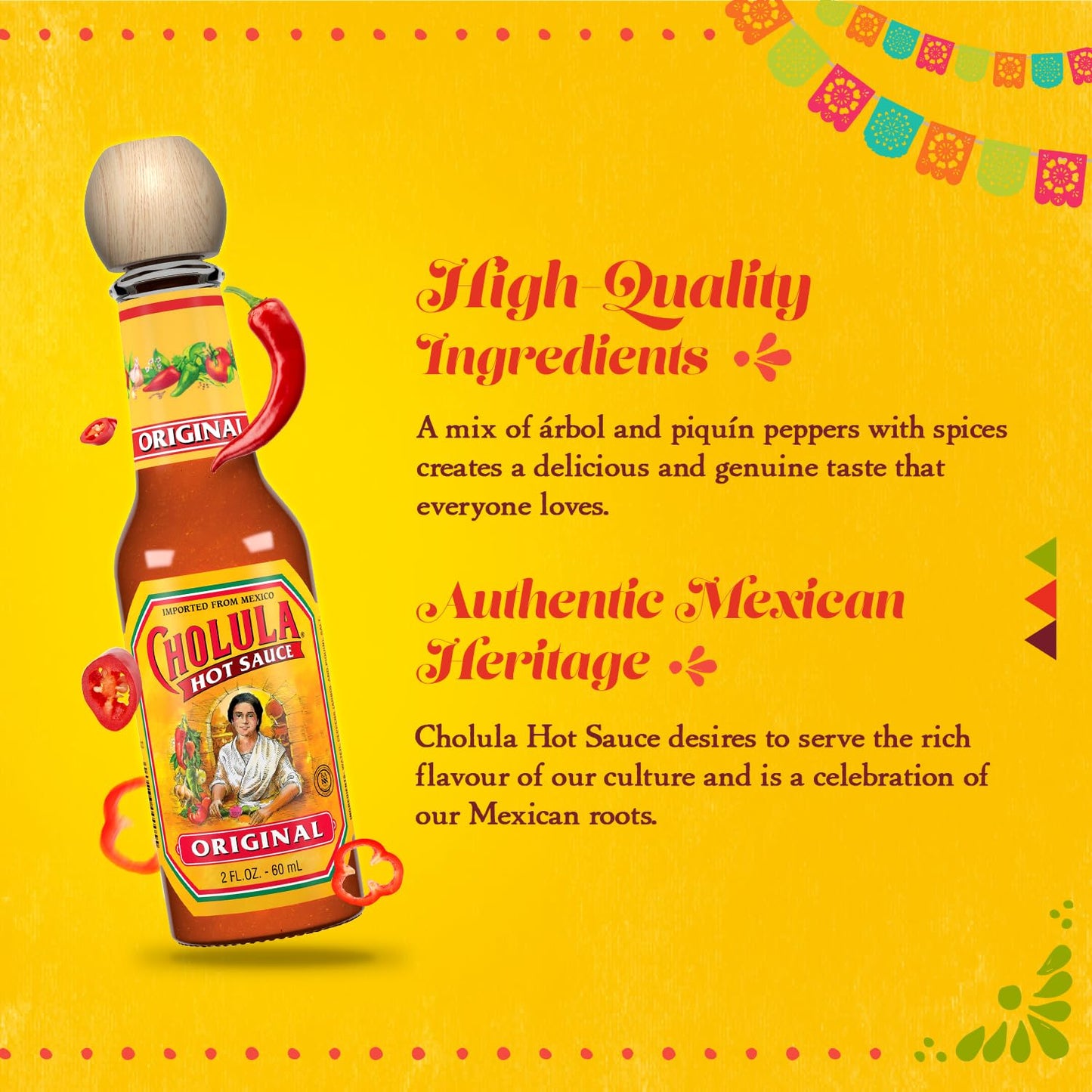 Cholula, Sauce Hot Orgnl, 2 Oz, (Pack Of 12)