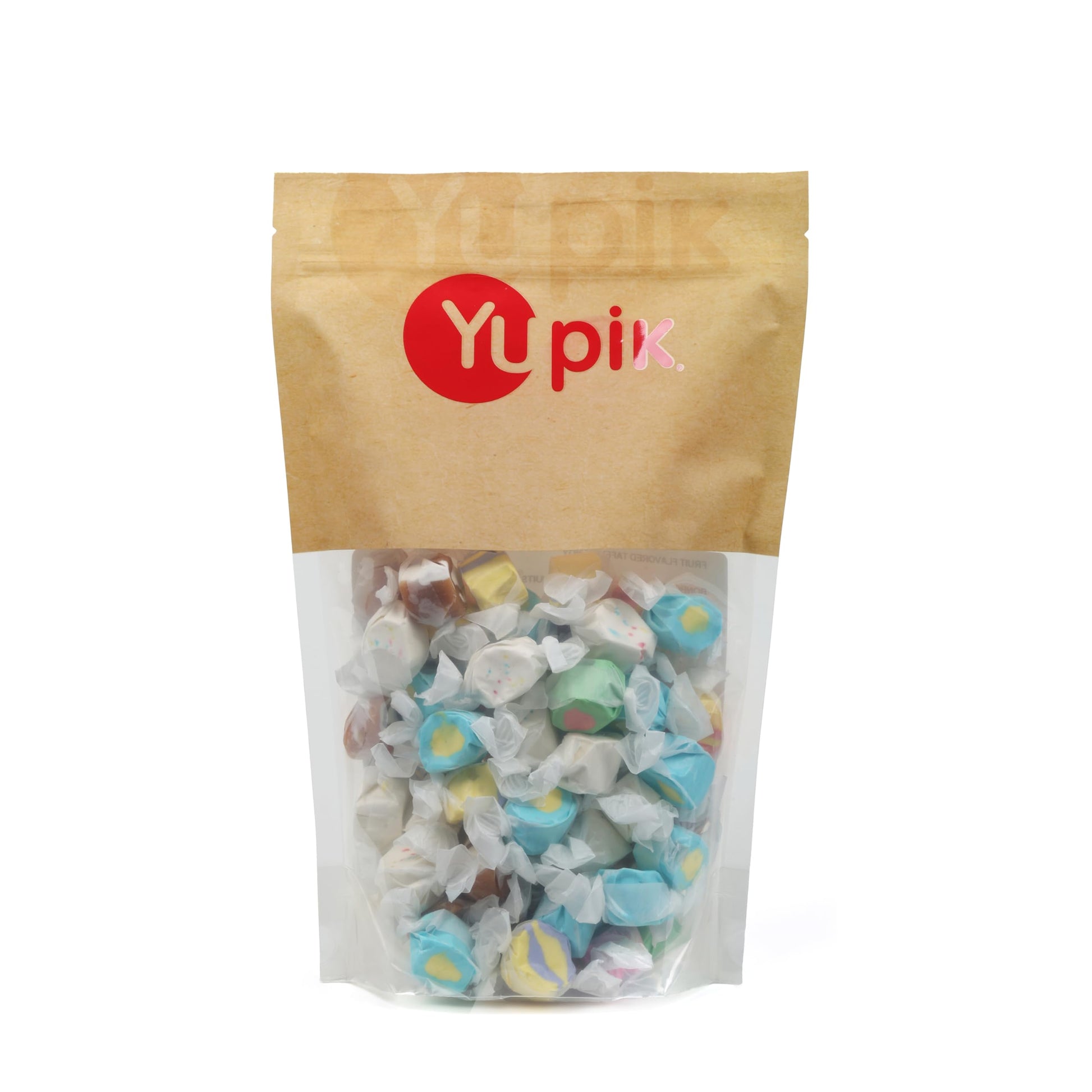 Yupik Fruit Flavored Taffy Candies, 1.1 lb (17.6 oz), Chewy & Colorful Classic Pulled Candy in 8 Flavors, Individually Wrapped, 