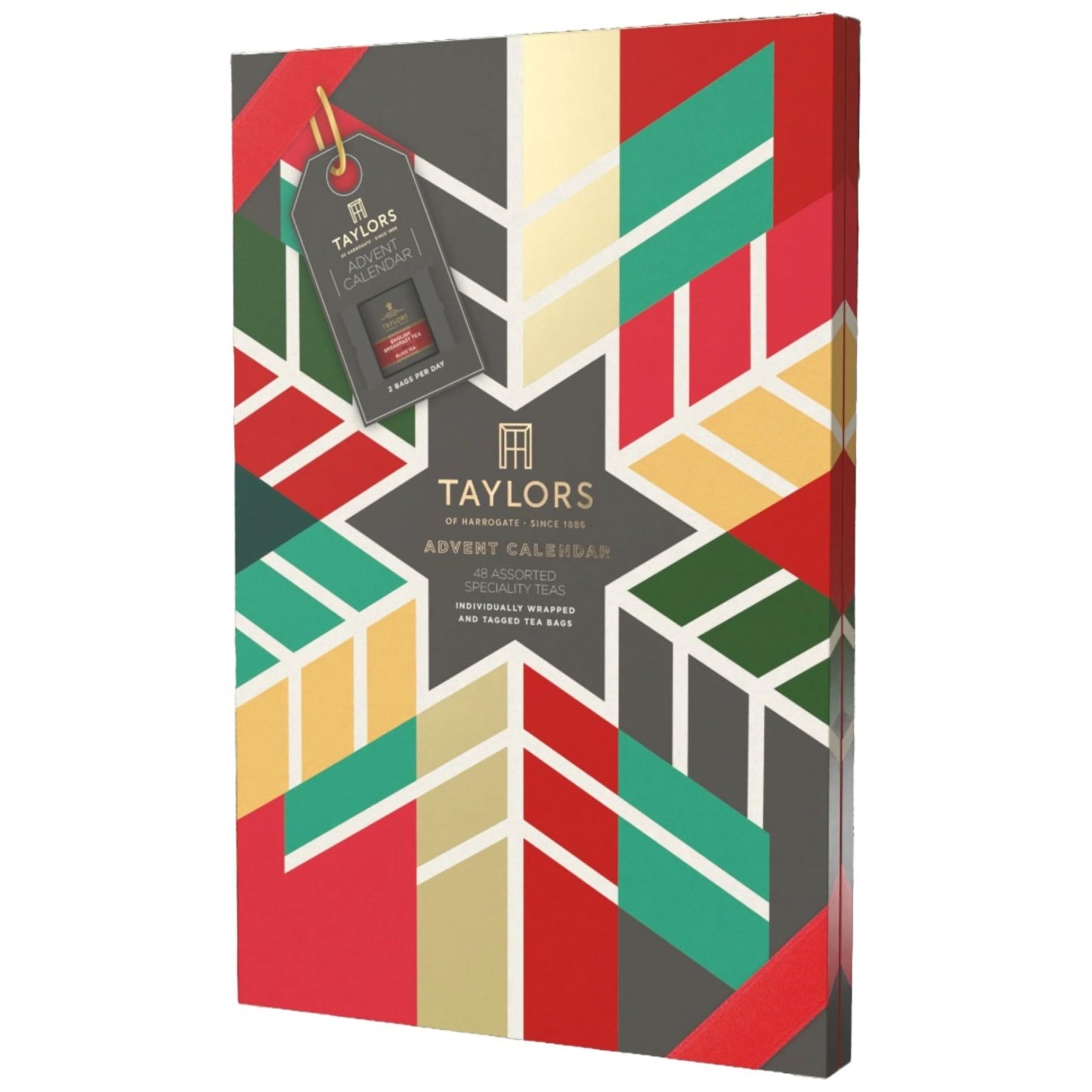 New Taylors Of Harrogate Holiday Tea Advent Calendar 2025 Gift Set – 24 Flavors, 48 Tea Bags – Countdown To Christmas With Enhanced British Teas