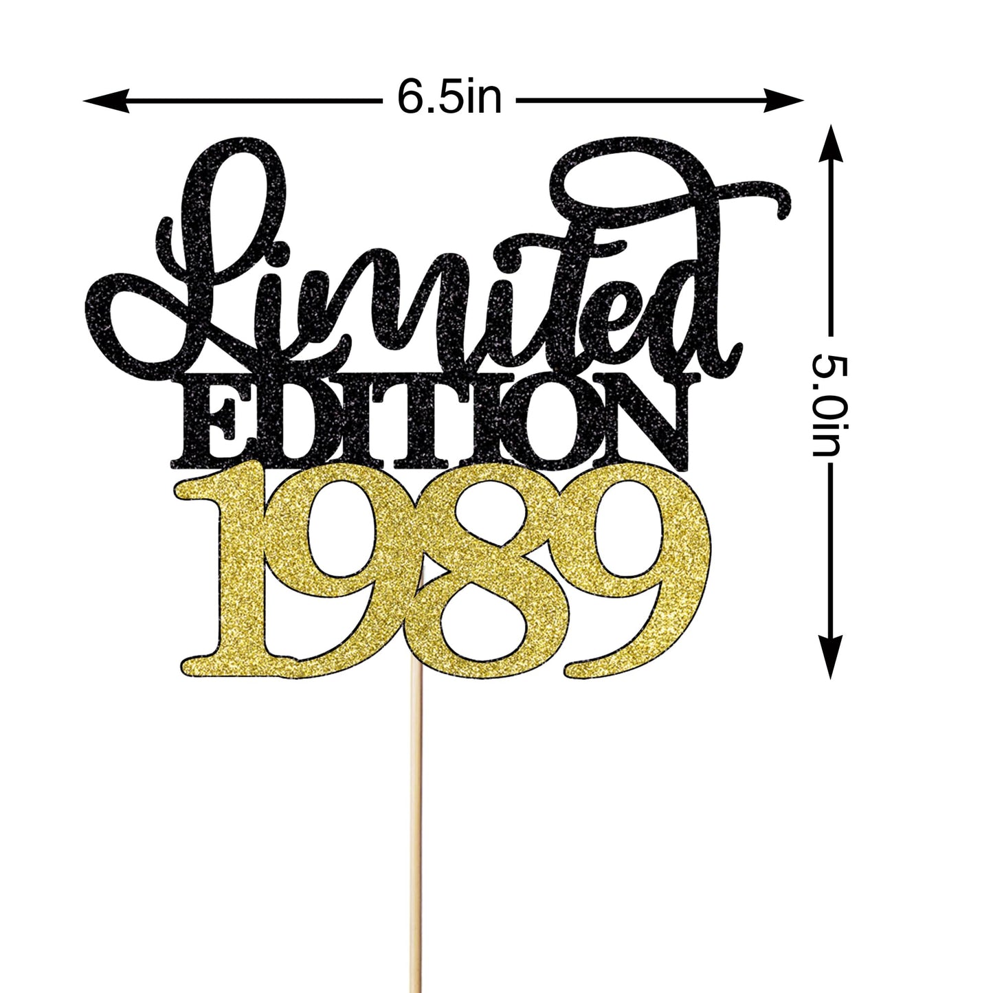 Leetaivie Limited Edition 1989 Cake Topper, Happy 35Th Birthday Cake Topper, Men And Women Cheer 35 Years /35 & Fabulous Cake De