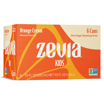 Zevia - Kidz Orangecrm Spark Drink - Case Of 4-6/7.5 Fz