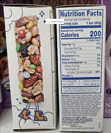 Trader Joe Rainbows End Trail Mix Bars 7.05oz 200g (Two Boxes)
