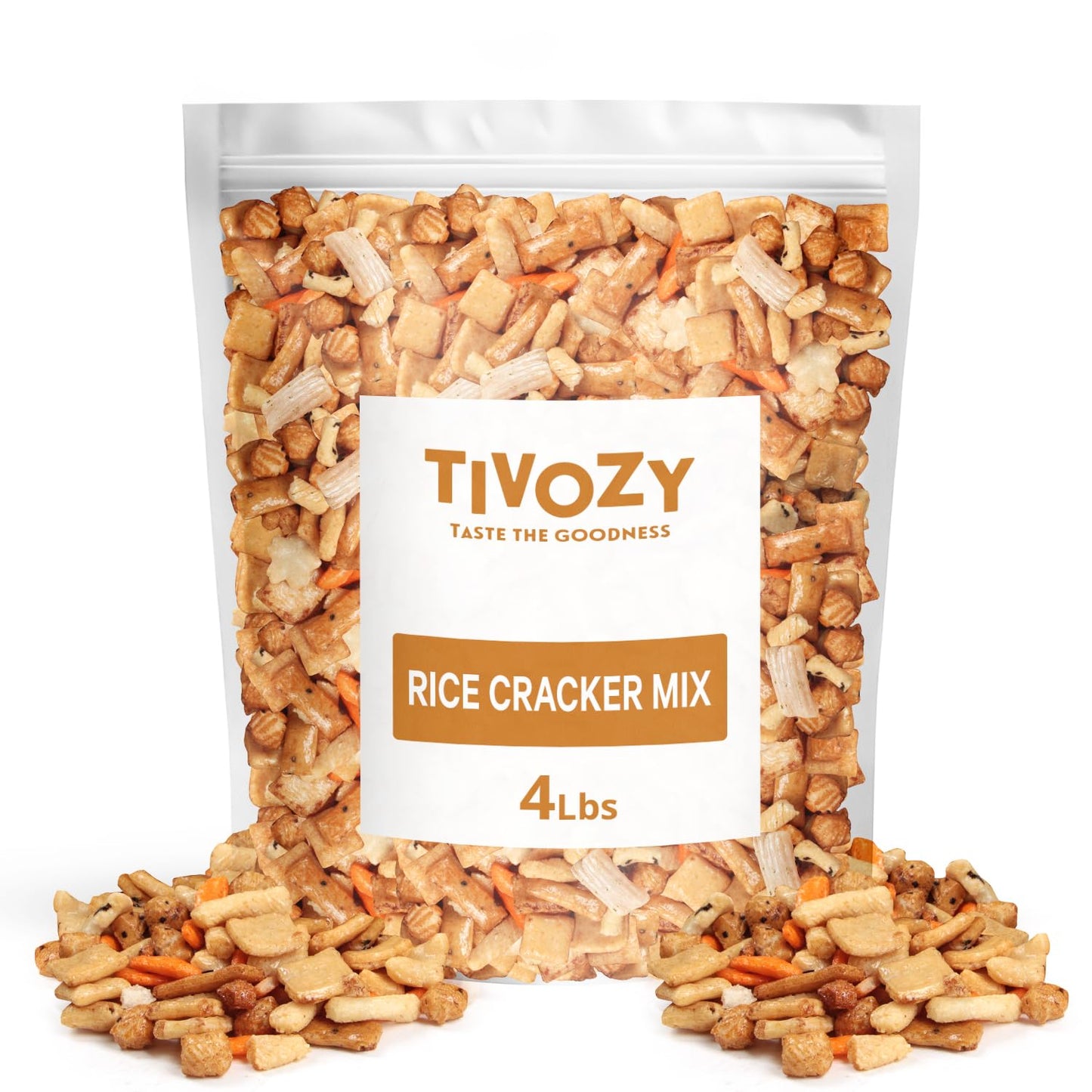 Rice Cracker Mix -4lbs Pack of Japanese Snacks Chips, Ideal for Parties, Family Gatherings or as a Quick Snack Option, Perfect f