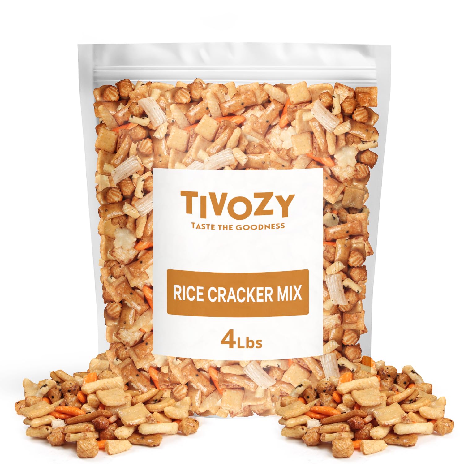 Rice Cracker Mix -4lbs Pack of Japanese Snacks Chips, Ideal for Parties, Family Gatherings or as a Quick Snack Option, Perfect f