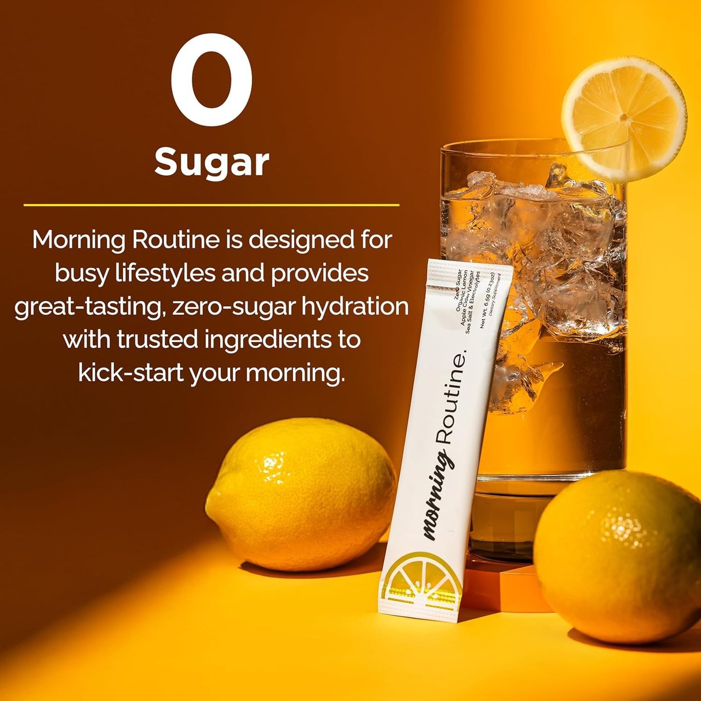 Routine Morning Daily Hydration | Electrolyte Powder Packets With Apple Cider Vinegar, Lemon, And Sea Salt | Keto & Paleo-Friendly Electrolyte Drink Mix (10 Pack)