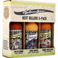Torchbearer Sauces Best Sellers 3-Pack Mini Hot Sauce Gift Set, 1.7 Oz each - Zombie Apocalypse, Garlic Reaper, Son of Zombie