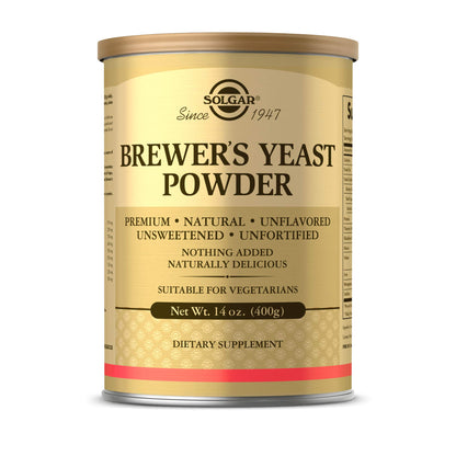 Solgar Brewers Yeast Powder, 14 oz - Rich Source of Amino Acids, B-Complex Vitamins, Minerals, & Protein - Natural, Unflavored,