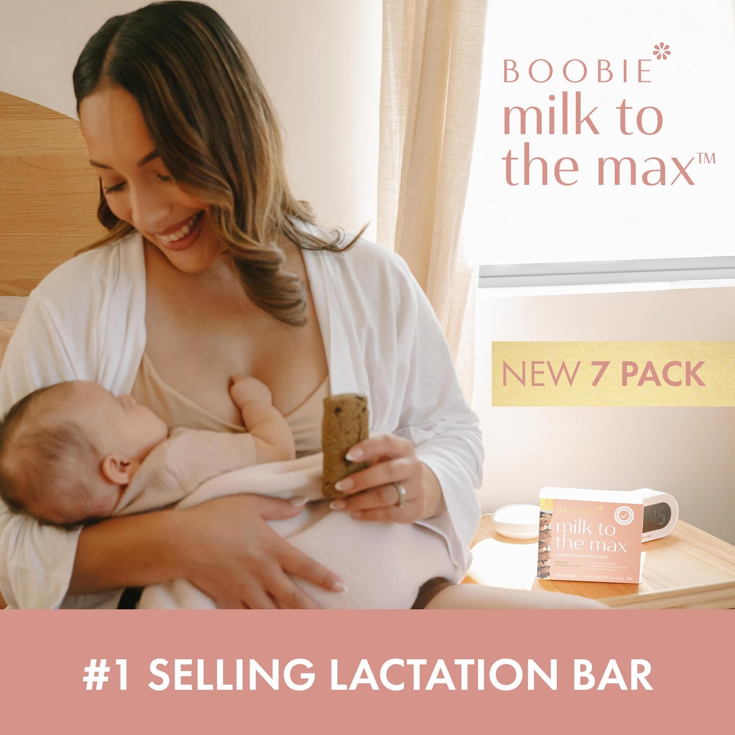 Boobie Bar Superfood Oatmeal Chocolate Chip Lactation Bar For Breastfeeding Moms To Increase Milk Supply | #1 Selling Lactation