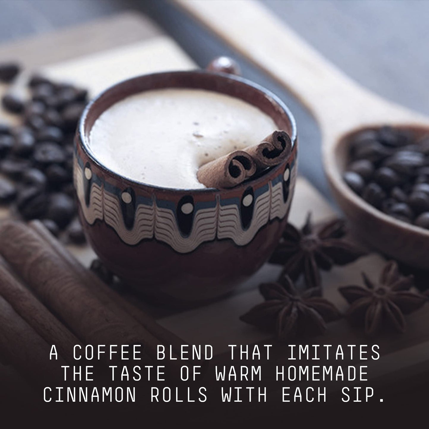 Stone Street Flavored Ground Coffee, Cinnamon Swirl, Medium Roast, 16 Ounce