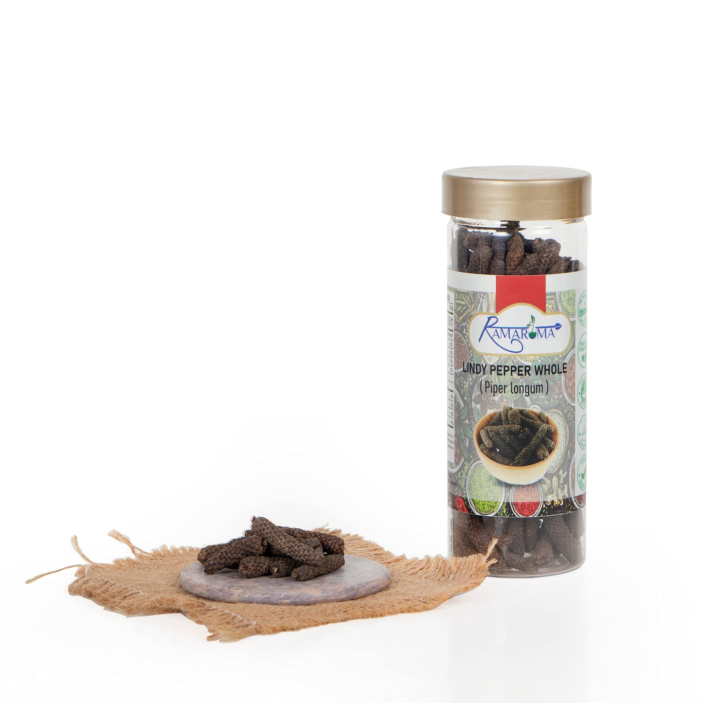 Ramaroma (?????? (Pipili),Lindy Pepper Whole (Long Pepper, Piper Longum, Pipli) 4Oz (113G) ~ All Natural | Gluten Friendly | Non