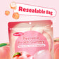 Joyvitas Peelable Gummy Peach Candy – Low Sugar & Low Calorie, Resealable Snacks, 3 Pack (9.53oz)