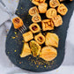 Mughe Gourmet Assorted Baklava Pastry Gift Elegant Tin Box - 500g 1.1lb 32 pcs - Turkish Pistachio, Almond, Walnut, Cashew, Haze