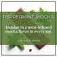 The Bean Organic Coffee Company Peppermint Mocha, Medium Roast, Ground Coffee, 16-Ounce Bag,Café Molido Tostado Organico