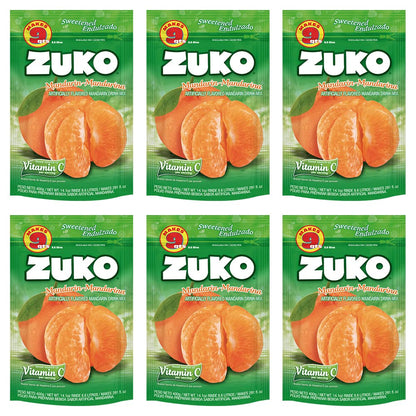 ZUKO Mandarin Instant Powder Drink | Family Pack | No Sugar Needed | Vitamin C | 14.1 Ounce (Pack of 6)