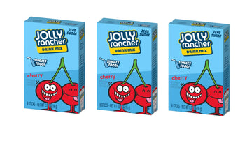 Jolly Rancher Singles-To-Go Sugar Free Drink Mix, Cherry, 0.57 oz (Pack of 3), Green