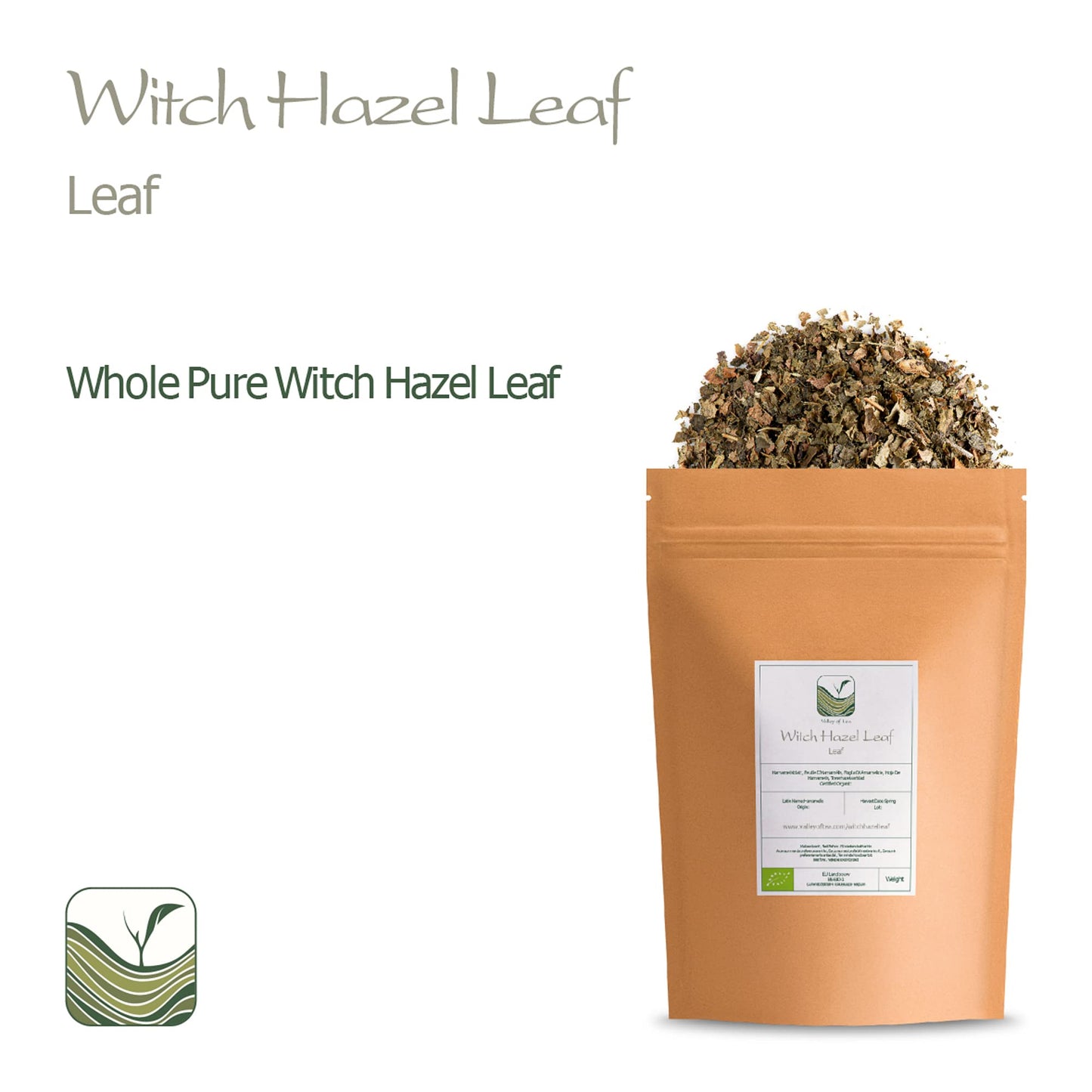 Valley of Tea Organic Witch Hazel Leaf Tea - Dried Witch Hazel Leaves - 3.52 Ounce
