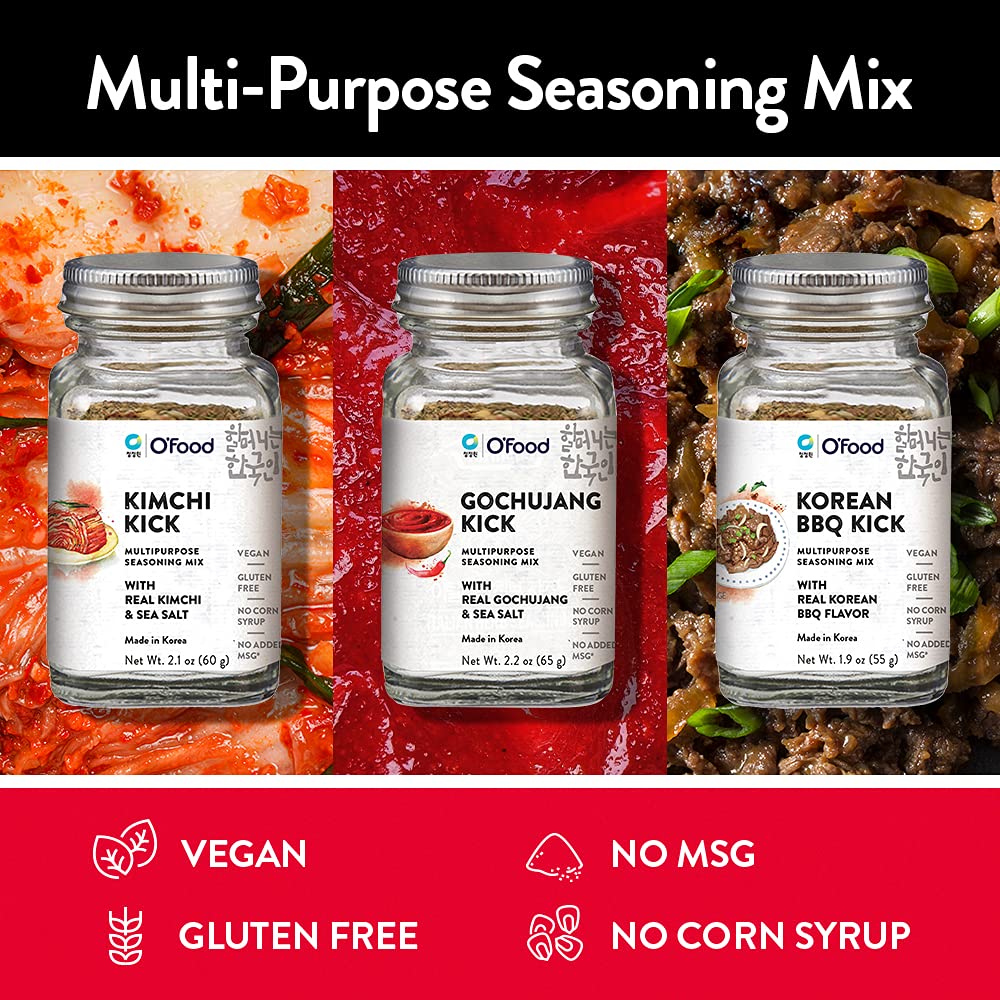 C O'Food Gochujang Kick, Korean Red Chili Pepper Powder Seasoning Mix, Vegan, Gluten Free, No Corn Syrup, Multipurpose, No Added