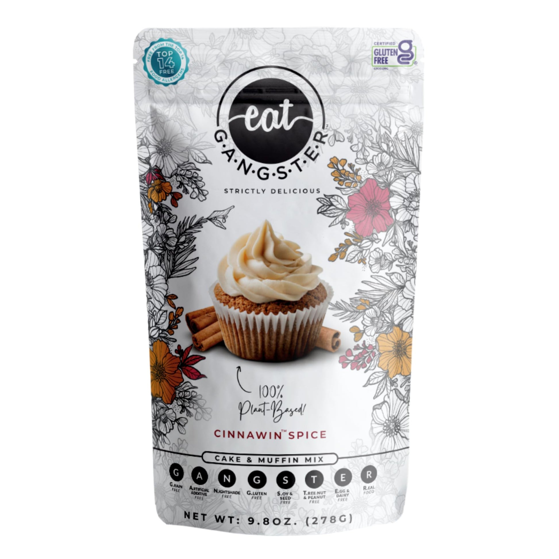 eat G.A.N.G.S.T.E.R. Cinnawin Spice Cake & Muffin Mix  Allergy-Friendly Baking Mix  Grain-Free  No Dairy  Nuts  Gluten  Dairy  For Paleo & AIP Diets  Delicious Cakes  Muffins and Cupcakes