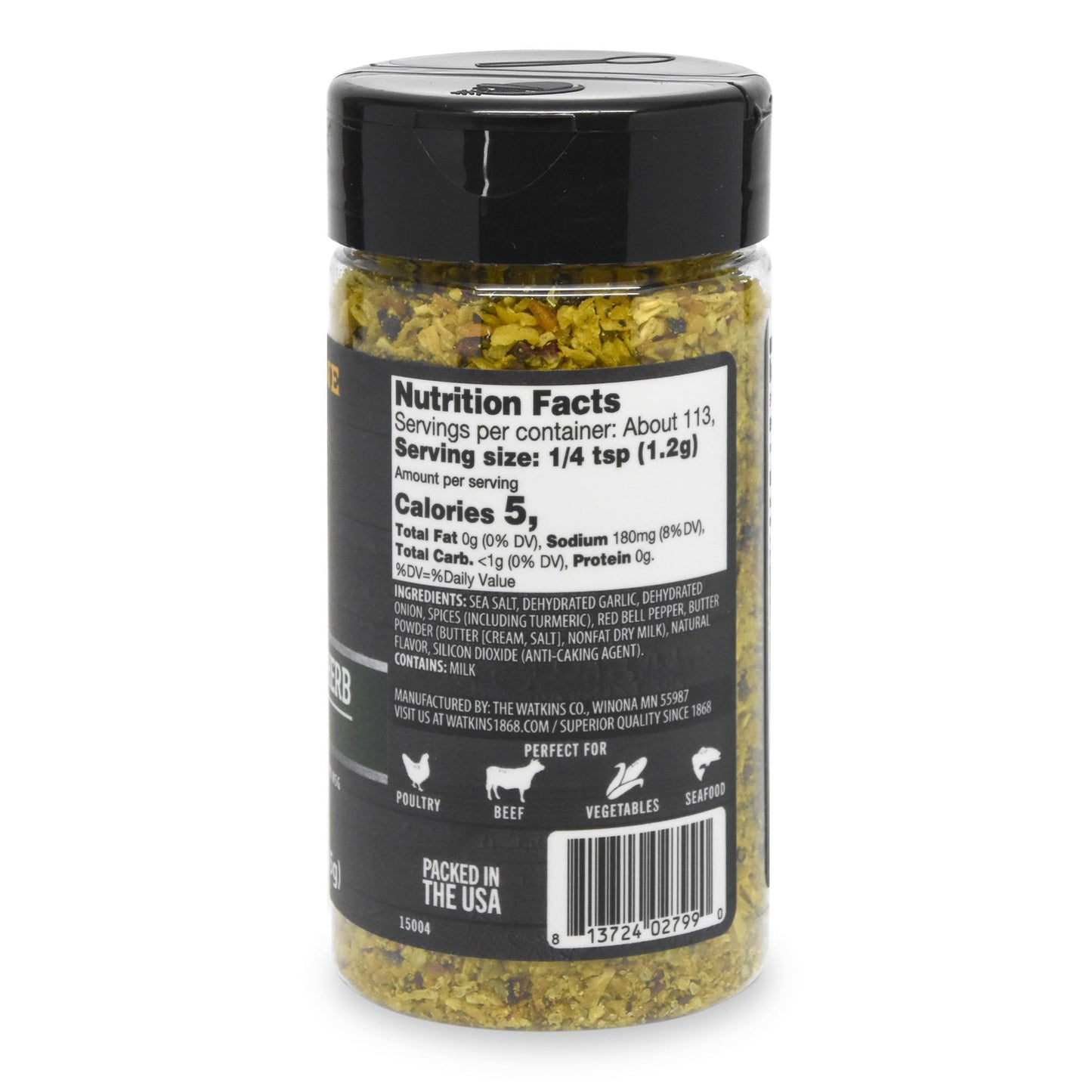 Watkins Sreduceet Butter & Herb Seasoning Rub, 4.7oz, Model TS0417-A700ML-M748