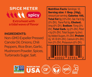 Mr. Bing Chili Crisp | Spicy - Delicious, Flavorful & Crunchy Chili Oil - Made In Usa Chili Paste Hot Sauce - Gluten Free, Vegan