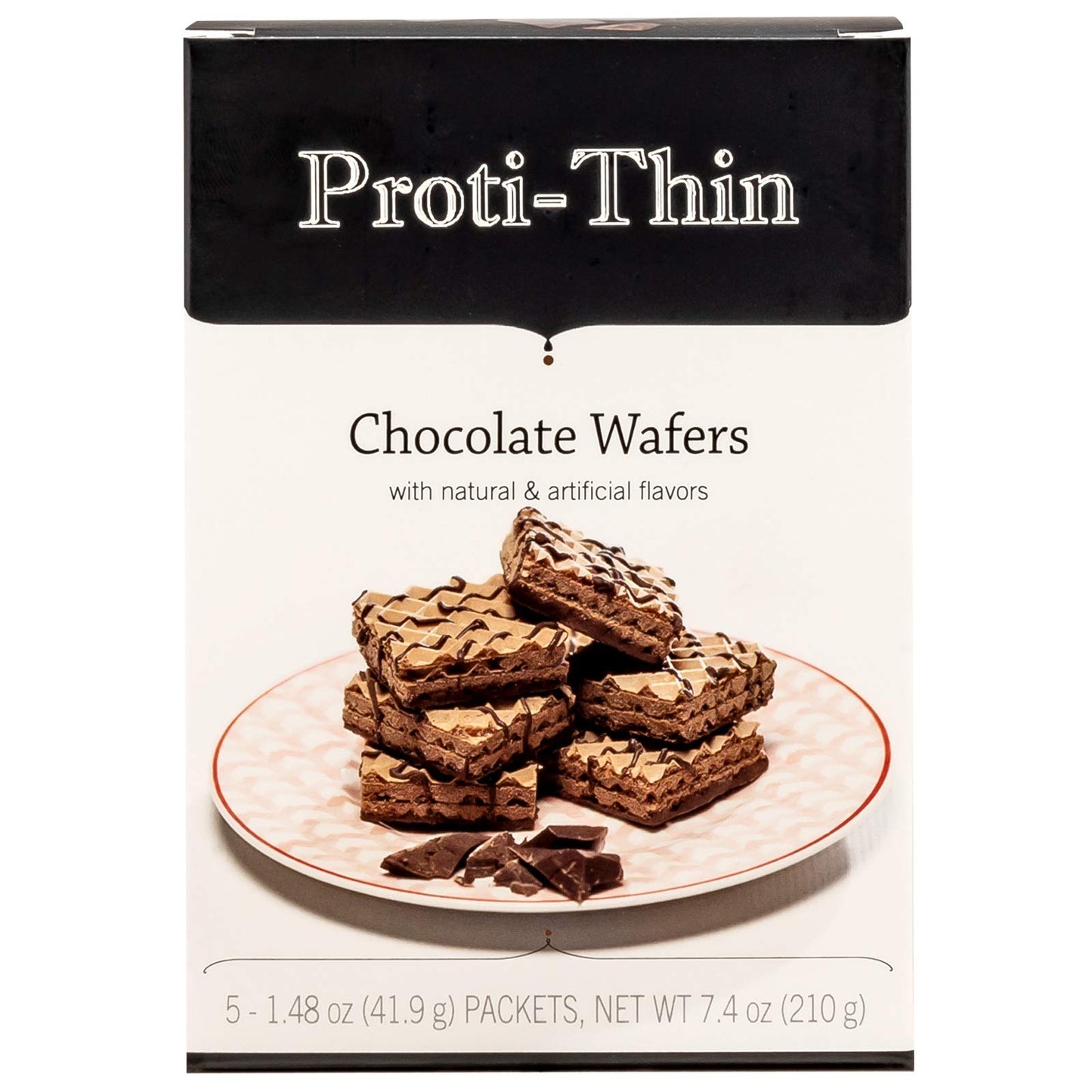 Proti-Thin High Protein Chocolate Wafer Squares, 15g Protein, Low Calorie, Low Sugar, Aspartame Free, Diet Wafer Bars, Healthy S