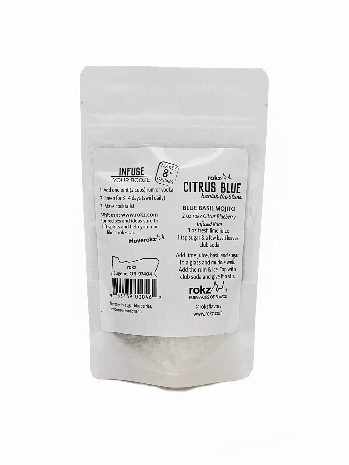 Rokz Citrus Blueberry Spirit Infusion Blend for Cocktails, 2 Ounce, Pack of 1