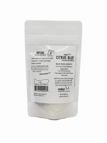 Rokz Citrus Blueberry Spirit Infusion Blend for Cocktails, 2 Ounce, Pack of 1