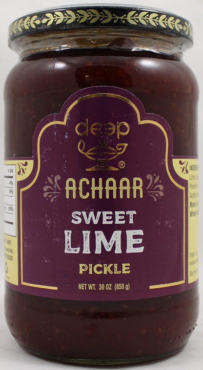 Deep Authentic Indian Spice Mix Blend Sweet Lime Pickle - 30 Oz | Ready to Use Rich Aroma and Taste of Achar | Mango, Fenugreek,