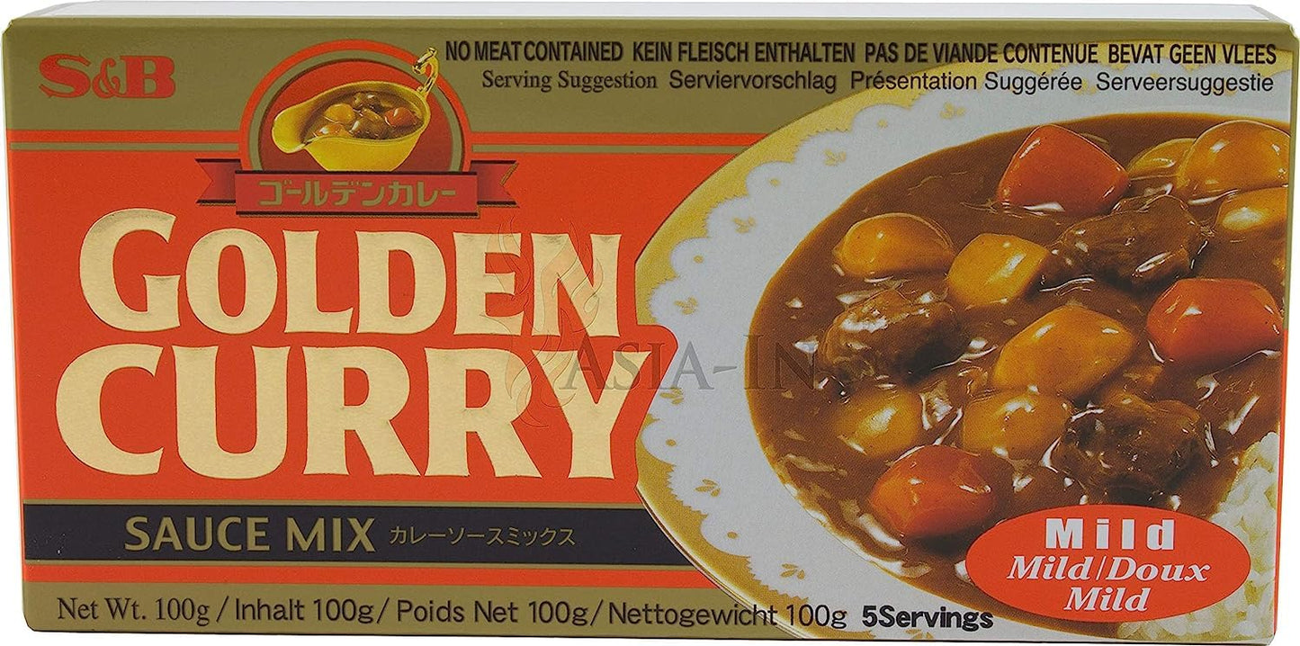S&B Golden Curry Sauce Mix, Mild, 8.4-Ounce