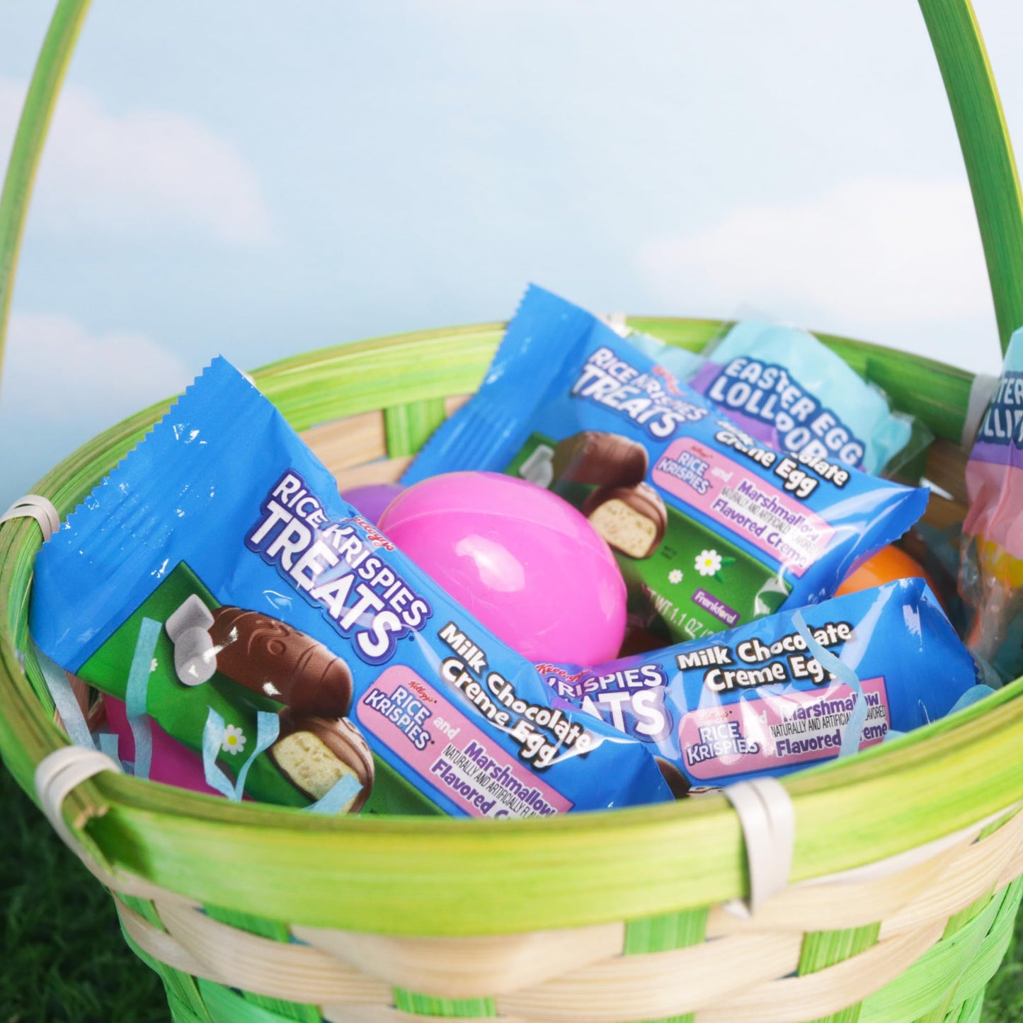Rice Krispie Treats Chocolate Creme Eggs with Marshmallow Center, Six Individually Wrapped Pieces, Easter Basket Stuffer Candy,