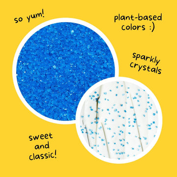 Supernatural Twinkles Sprinkles, Sapphire Blue Sanding Sugar, Dye-Free, Vegan, 3Oz, Made In Usa