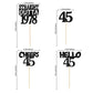 Gyufise 24Pcs Straight Outta 1978 Cupcake Toppers Glitter Forty-five Happy 45th Cupcake Picks Cheers to 45 Years Birthday Cake D
