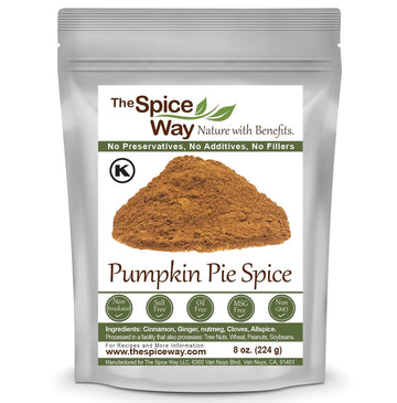 The Spice Way Pumpkin Pie Spice - 8 Oz Seasoning Includes Cinnamon, Ginger, Nutmeg, Cloves & Allspice - Perfect For Baking