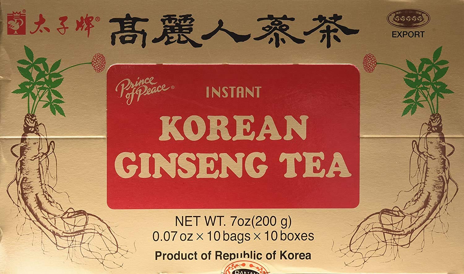 Prince Of Peace Instant Korean Panax Ginseng Tea - 100 Count, Red, Model K-80027